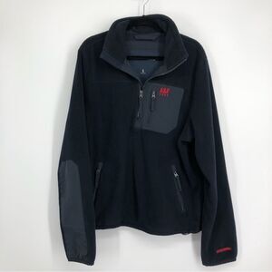 Abercrombie & Fitch Mens Fleece Half Zip Pullover Black Size Large